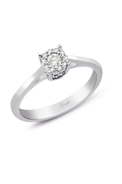 0.14 Ct. Modern Tasarım Coronet Tektaş Yüzük ürün görseli 1