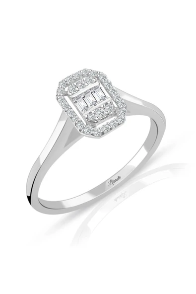 Modern Tasarım 0.15 Ct Baget Kare Tektaş Yüzük ürün görseli 1