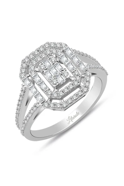 Kadın Beyaz 0.75 Ct Kare Tektaş Yüzük ürün görseli 1