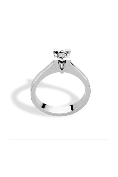 0.10 CT Görünümlü Pırlanta Tektaş Yüzük ürün görseli 1
