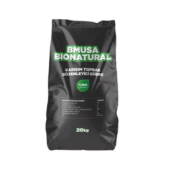 Bmusa BioNatural karışım Toprak Düzenleyici Gübre 20 Kg. ürün görseli 1