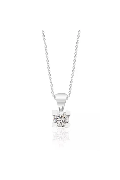 0.18 Ct Pırlanta Tektaş Kolye ürün görseli 1