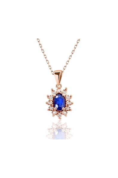 Rose Safir Pırlanta Kolye ürün görseli 1