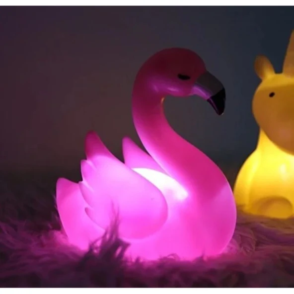 LED Işıklı Flamingo Masa Lambası - Resim 2
