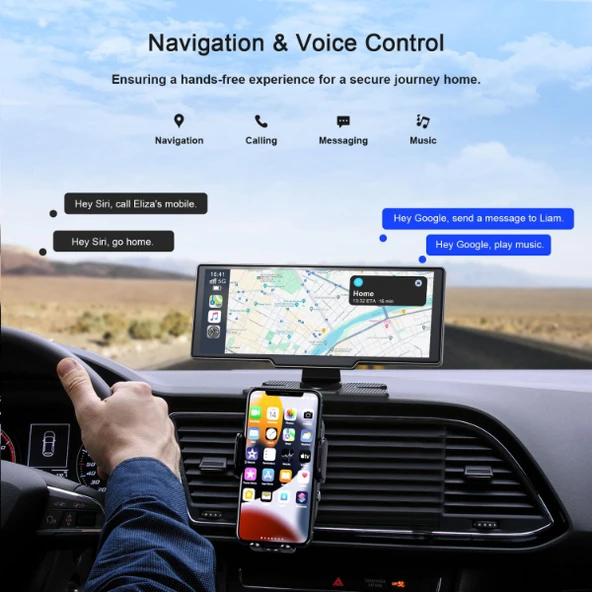 Çift Lens Kameralı Apple Ve Android CarPlay - Resim 3