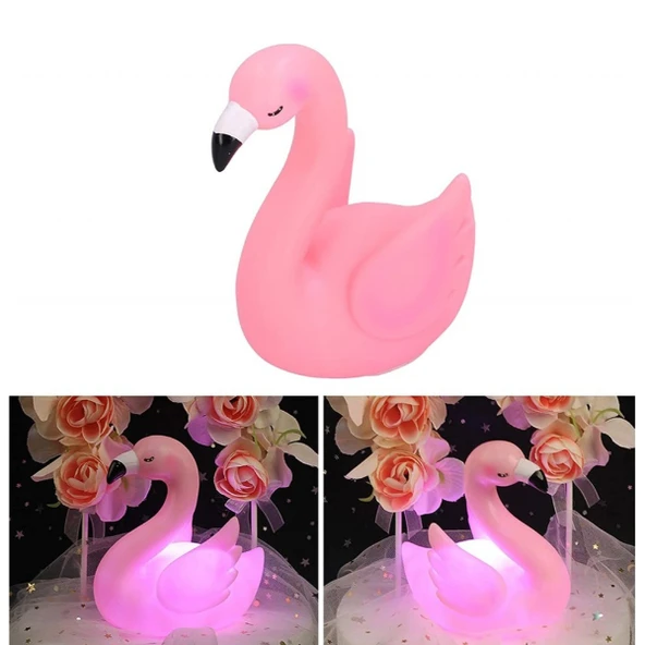 LED Işıklı Flamingo Masa Lambası - Resim 3