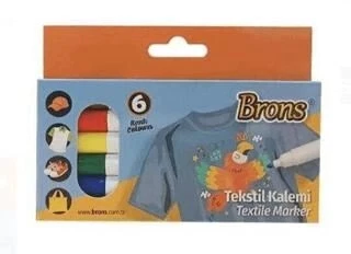 Brons tekstil Kalemi 6'lı Set Marker ürün görseli 1