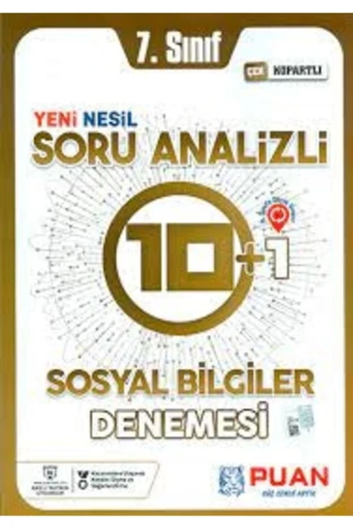 Puan 7.Sınıf Sosyal Bilgiler 10+1 Denemesi ürün görseli 1