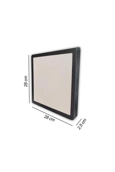 EKM29 ekim aydınlatma 24 Watt Beyaz Işık SİYAH KASA, Sıva Üstü Metal Tavan Armatürü, ürün görseli 1