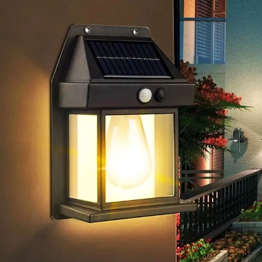 Güneş Enerjili Duvar Lambası, Hareket Sensörlü S-50 - Resim 2