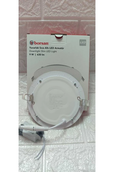 Borsan ekim aydınlatma 9 W yuvarlak sıva altı slim led armatür GÜNIŞIĞI ürün görseli 1