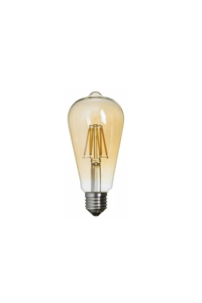 EKM29 ekim aydınlatma 4w ST64 rustik flamanlı armut dekoratif led ampul ( DİMLENEBİLİR ÖZELLİKLİ ) ürün görseli 1