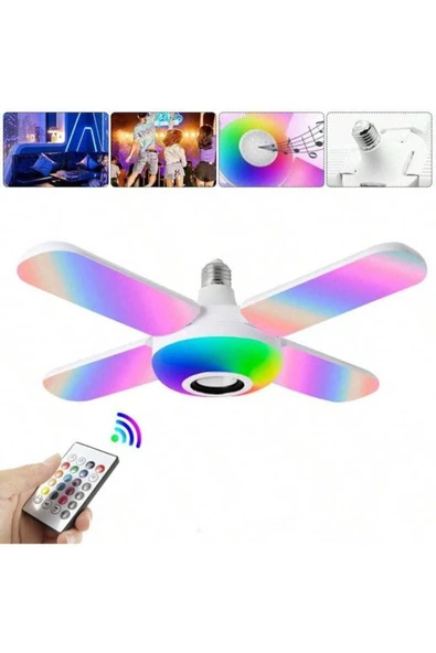 EKM29 ekim aydınlatma kumandalı 36 Watt, Bluetooth Müzik Çalar, RGB Çok Renkli, Led Ampul,Disko Ampul ürün görseli 1