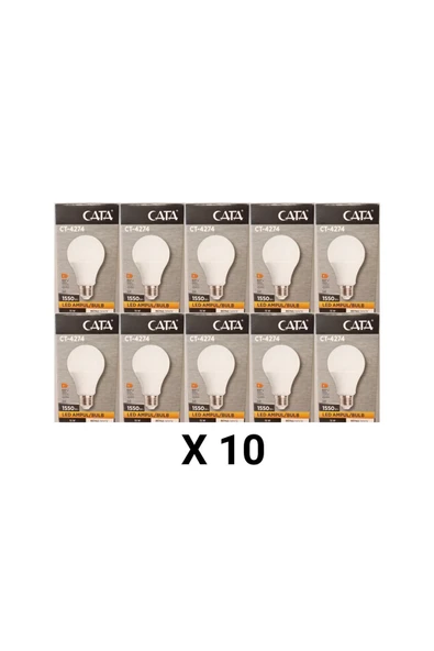 Cata 15 Watt Led Ampul BEYAZ 6400K  10 Adet Ct-4274 ürün görseli 1