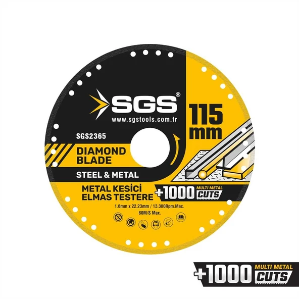 SGS VAKUMLU ELMAS MULTI-METAL KESİCİ 115 MM SGS2365 ürün görseli 1