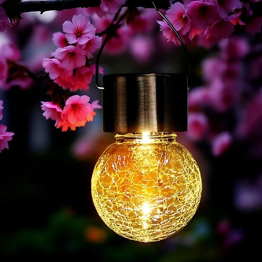 Kırık Cam Tasarımlı Güneş Enerjili Askılı Led Işık Dekor ürün görseli 1