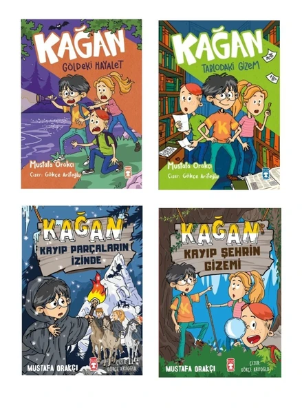 Mustafa Orakçı Kağan Seti 4 Kitap (Kayıp Şehrin Gizemi + Tablodaki Gizem + Kayıp Parçaların İzinde + Göldeki Hayalet) ürün görseli 1