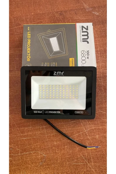 EKM29 ekim aydınlatma 100 w IP65 DIŞ MEKAN led projektör siyah kasa beyaz ışık - bahçe bina aydınlatması ürün görseli 1
