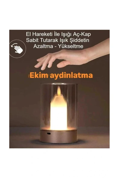 EKM29 ekim aydınlatma tokyo hareket algılamalı dimmerli şarjlı masa lambası ct8432 ürün görseli 1