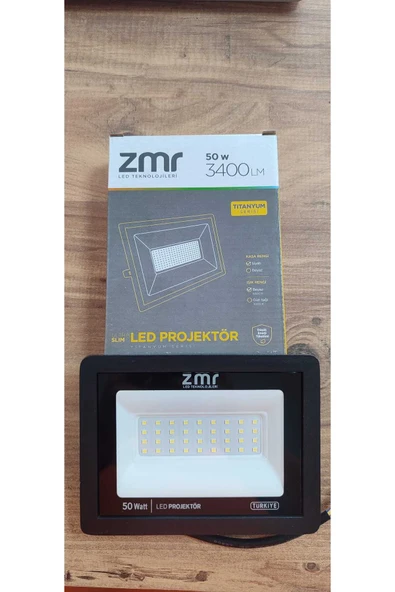 EKM29 ekim aydınlatma 50 w IP65 DIŞ MEKAN led projektör siyah kasa beyaz ışık - bahçe bina aydınlatması ürün görseli 1