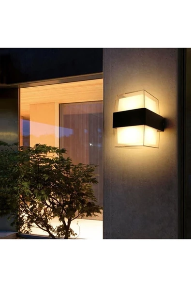 ECONA Ekim Aydinlatma 10 Watt Gün Işığı Ledli Bahçe Dış Mekan Aplik Armatürü, Modern Tasarım Bahçe Apliği ürün görseli 1
