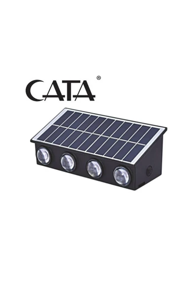 Cata CT-8010 20W Güneş Enerjili Solar LED Aplik Dış Mekan IP65 Duvar Lambası Günışığı 3200K ürün görseli 1
