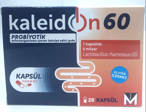 Kaleidon Probiyotik 60 mg 20 Kapsül ürün görseli 1