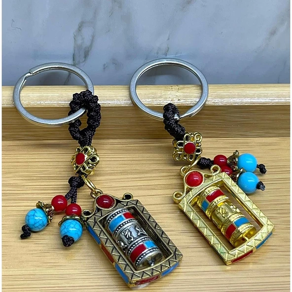 Metal Feng Shui Şans Çarkı Anahtarlık ürün görseli 1
