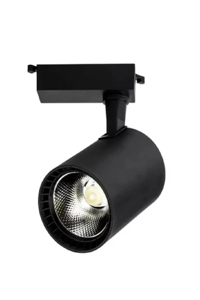 ZMR ekim aydınlatma 30 W ray spot armatürü siyah kasa beyaz ışık 6500k (ray dahil değildir) ürün görseli 1
