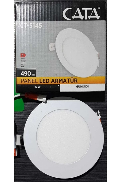 Cata Ct-5145 6w Led Panel Armatür Gün Işığı ürün görseli 1