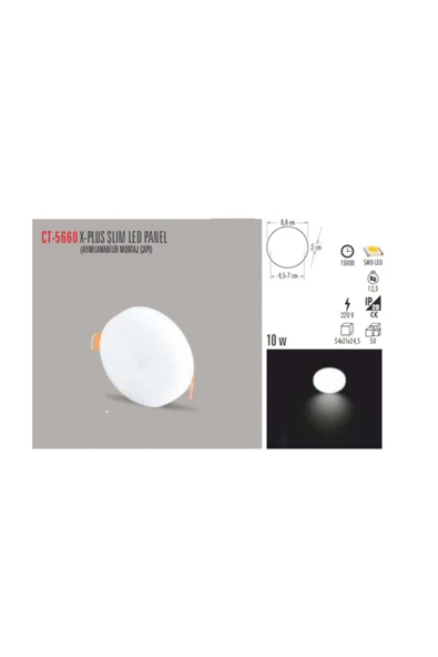 Cata Ct 5660 -- 10w X Plus Led Panel Beyaz Işık Armatür ürün görseli 1