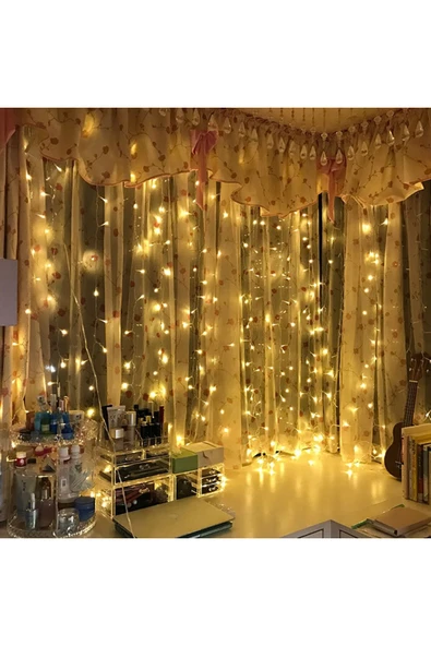 EKM29 ekim aydınlatma PERDE LED 2X2 MT AMBER 384 ledli ürün görseli 1