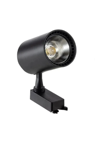 ZMR ekim aydınlatma 30 W ray spot armatürü siyah kasa günışığı 3000k (ray dahil değildir) ürün görseli 1