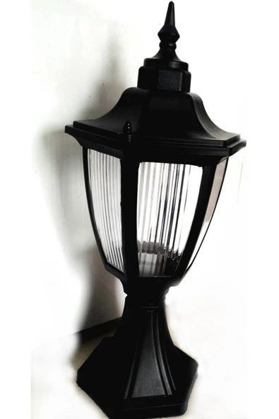 AGS 232LAMP Altıgen Set Üstü Fener - Bahçe Aydınlatma Armatürü Siyah ürün görseli 1