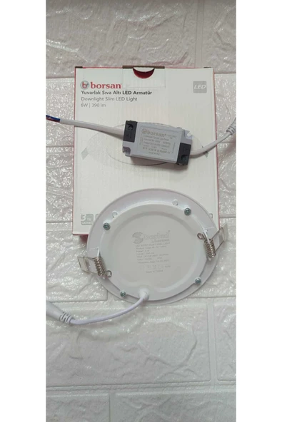 Borsan ekim aydınlatma 6W yuvarlak sıva altı slim led armatür BEYAZ ürün görseli 1
