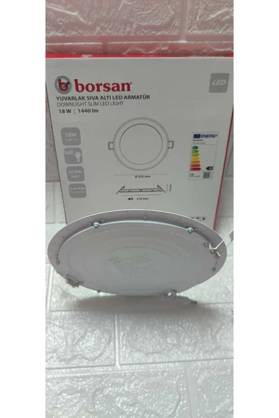 Borsan ekim aydınlatma 18 W yuvarlak sıva altı slim led armatür GÜNIŞIĞI ürün görseli 1
