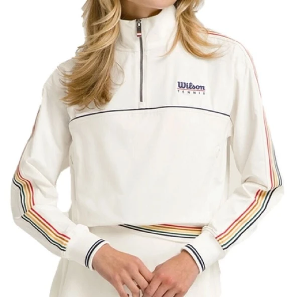 Wilson Davenport Woven Popover Beyaz Kadın Sweatshirt WW00210511GYC ürün görseli 1