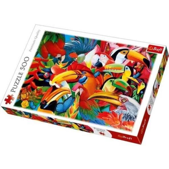 Trefl Puzzle Colourful Birds 500 Parça Puzzle ürün görseli 1