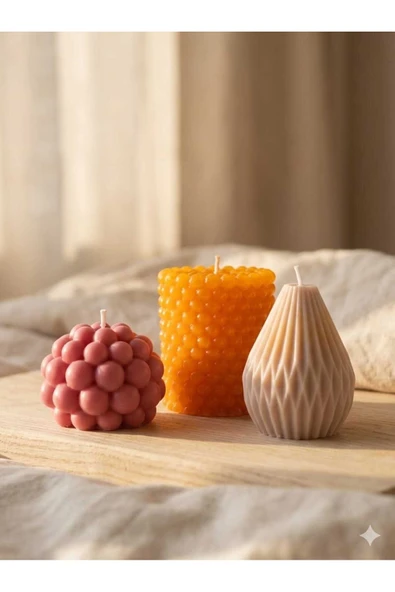 3'lü Set Soya Wax ve Bal Mumu ürün görseli 1