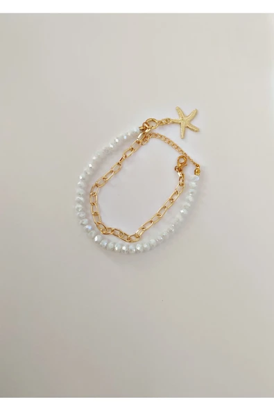 Beyaz Opal Doğal Taşlı Bileklik ürün görseli 1