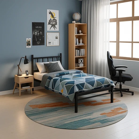 Unimet Titan Tek Kişilik Metal Karyola - Siyah (90X190 - 90X200) ürün görseli 1