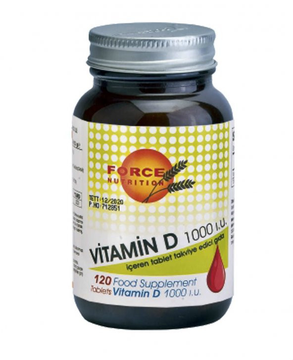 Force Nutrition Vitamin D 1000 IU 120 Tablet ürün görseli 1