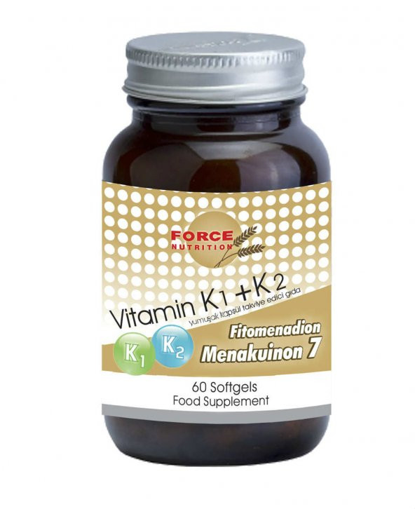 Force Nutrition Vitamin K1 K2 60 Softgels ürün görseli 1