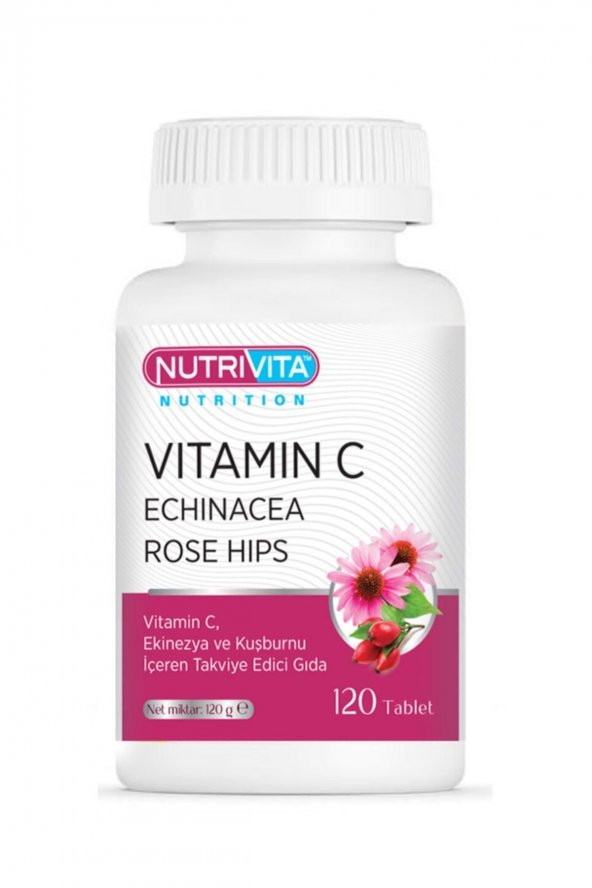 Nutrivita Nutrition Vitamin C Ekinezya Kuş Burnu Ekstresi 120 Tablet ürün görseli 1