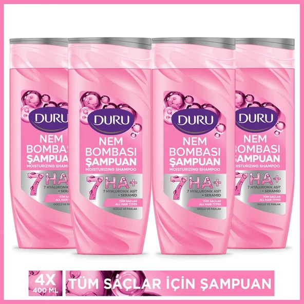 Duru Nem Bombası Tüm Saçlar Için Şampuan 4X400 ml ürün görseli 1