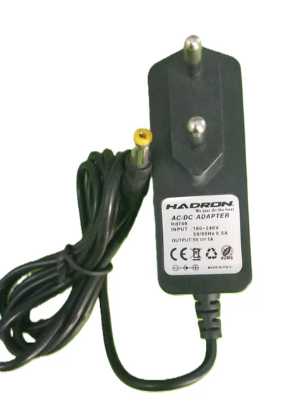 HADRON HD740 5V 1A UNİVERSAL MODEM ADAPTÖRÜ 5.5X1.7mm ürün görseli 1