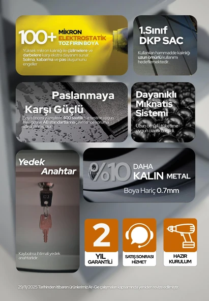 Sarı Kilitli Metal Ayakkabılık - Resim 12