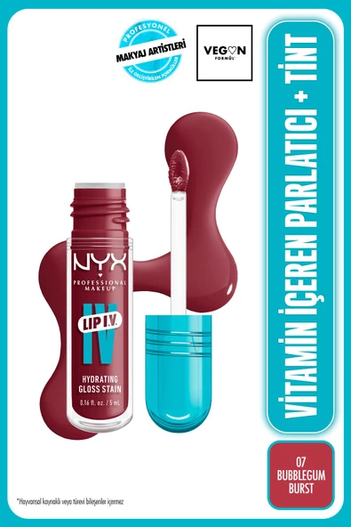 LIP I.V. Vitamin İçeren Parlatıcı + Tint - 07 Bubblegum Burst ürün görseli 1