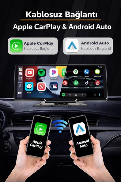 Kablosuz CarPlay & Android Auto Dokunmatik Multimedya Ekranı - Resim 4
