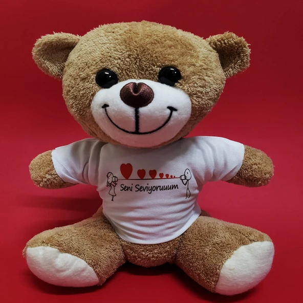 Seni Seviyorum Temalı Peluş Ayıcık - Resim 2